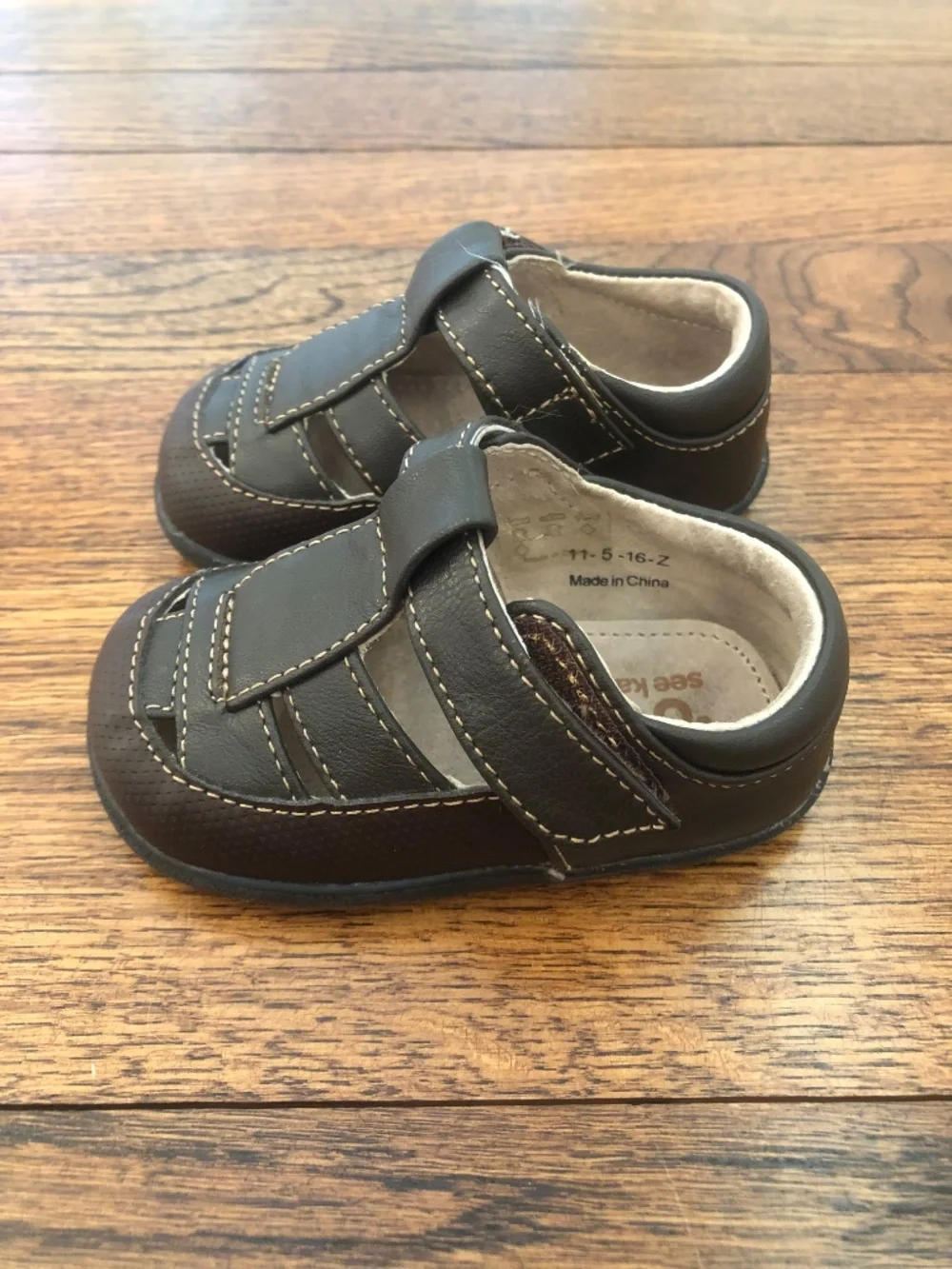 See Kai Run Patrick II Fisherman Sandal, Brown, Size 4